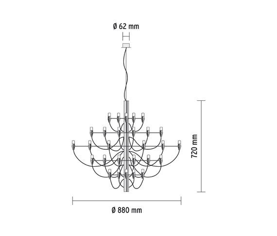 Flos Люстра 2097/30 chrome A1402057 от Flos
