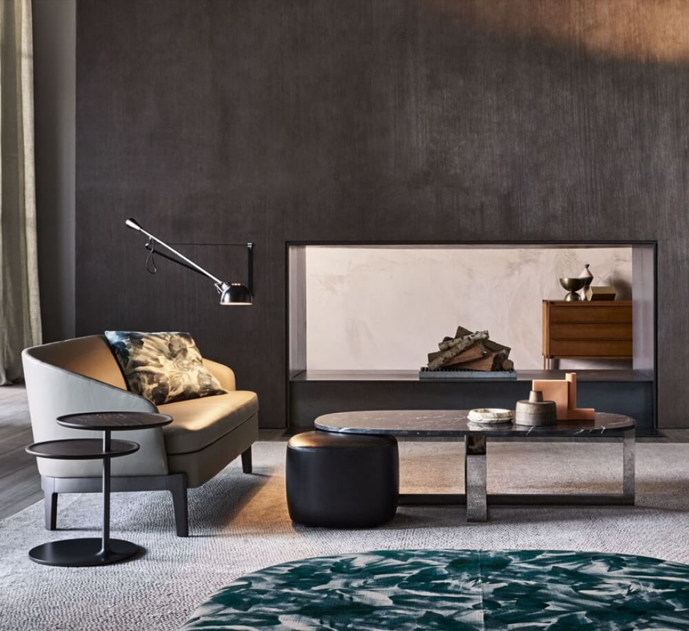 Molteni&C Журнальный столик Domino Next Carrara/Calacatta White от Molteni & C — в интерьере