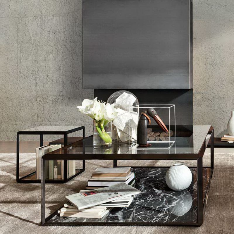 Molteni&C Журнальный столик 45° прямоугольный с мрамором от Molteni & C — в интерьере