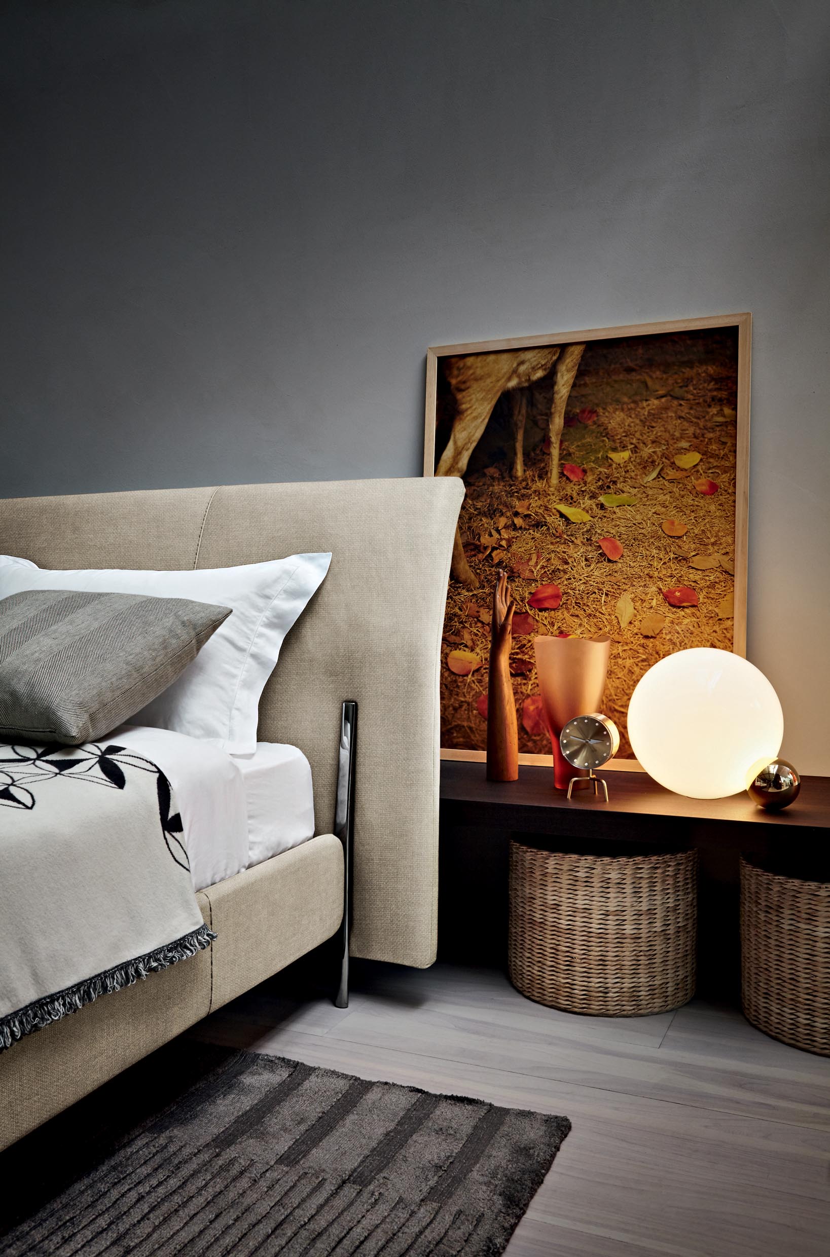 Molteni&C Кожаная кровать Nick от Molteni & C — в интерьере