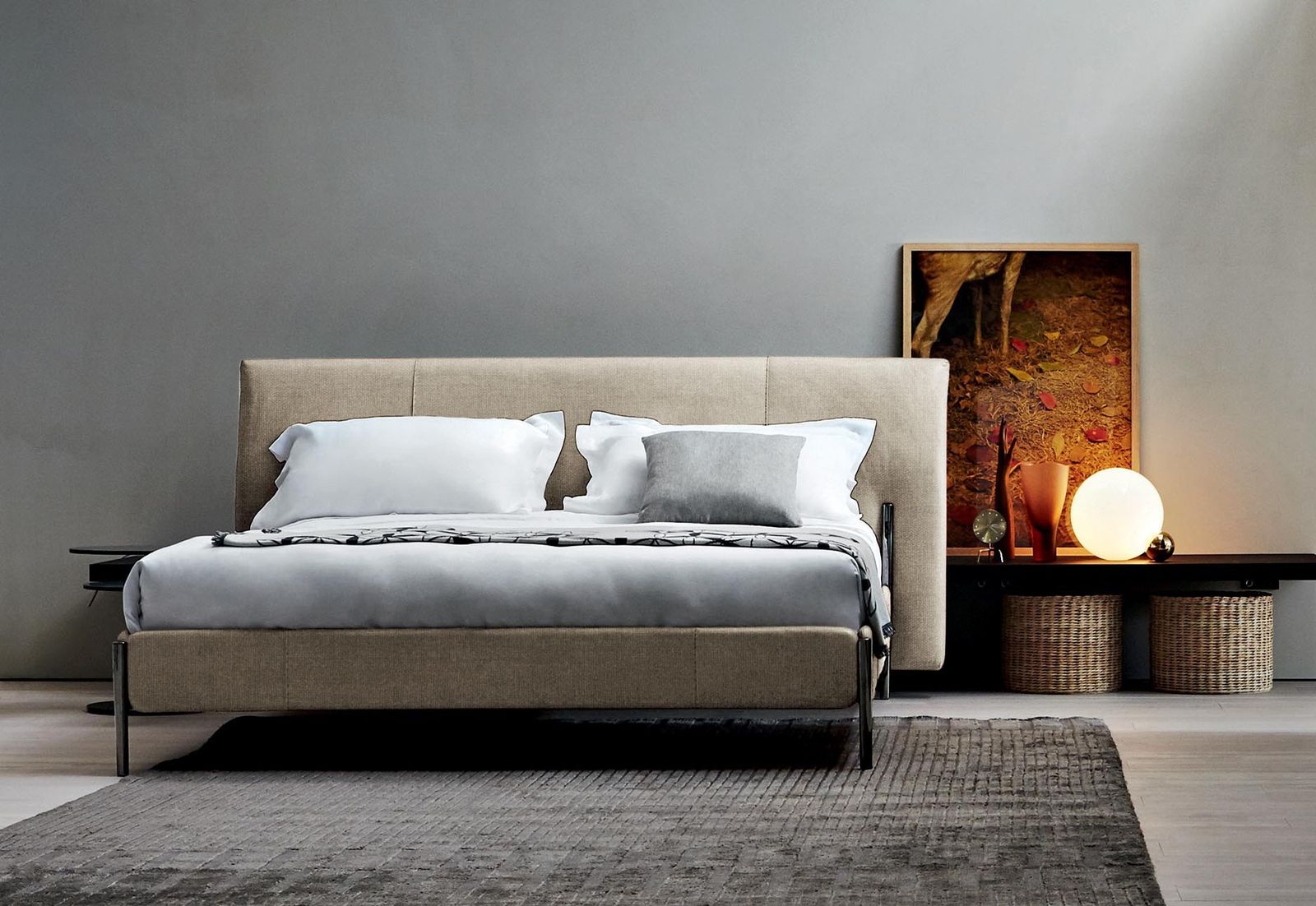 Molteni&C Кожаная кровать Nick от Molteni & C — в интерьере