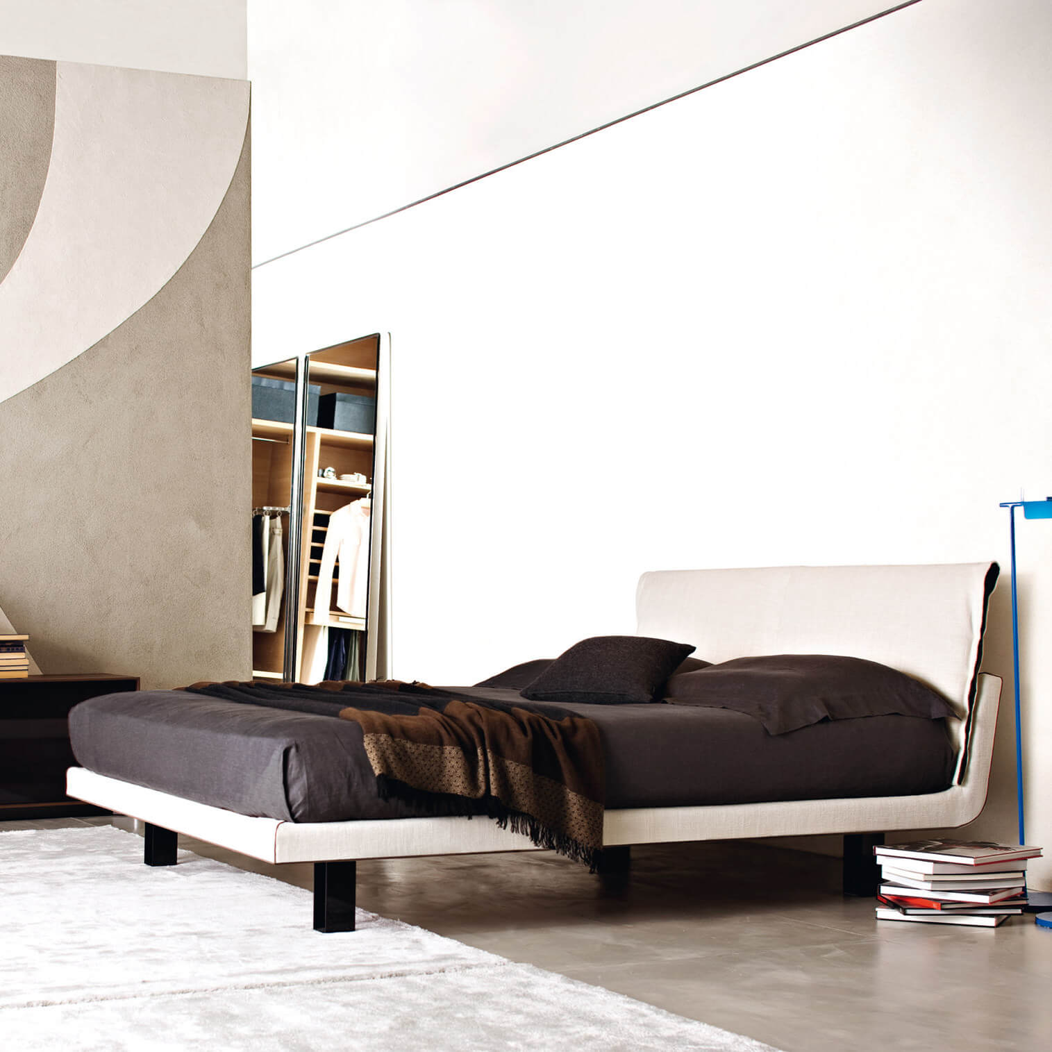 Molteni&C Кожаная современная кровать Honey от Molteni & C — в интерьере