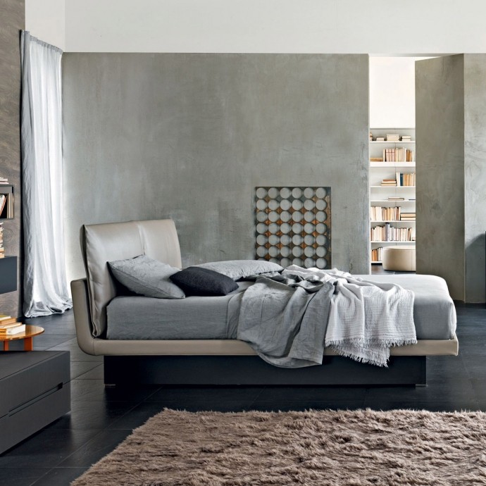 Molteni&C Кожаная современная кровать Honey от Molteni & C — в интерьере