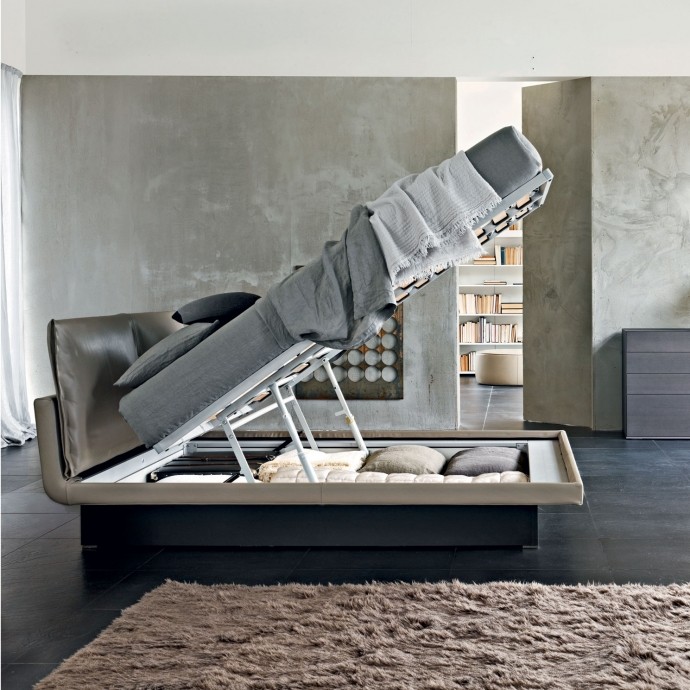 Molteni&C Кожаная современная кровать Honey от Molteni & C — в интерьере