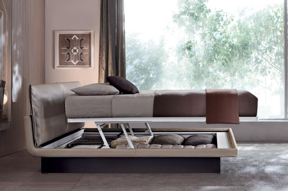 Molteni&C Кожаная современная кровать Honey от Molteni & C — в интерьере