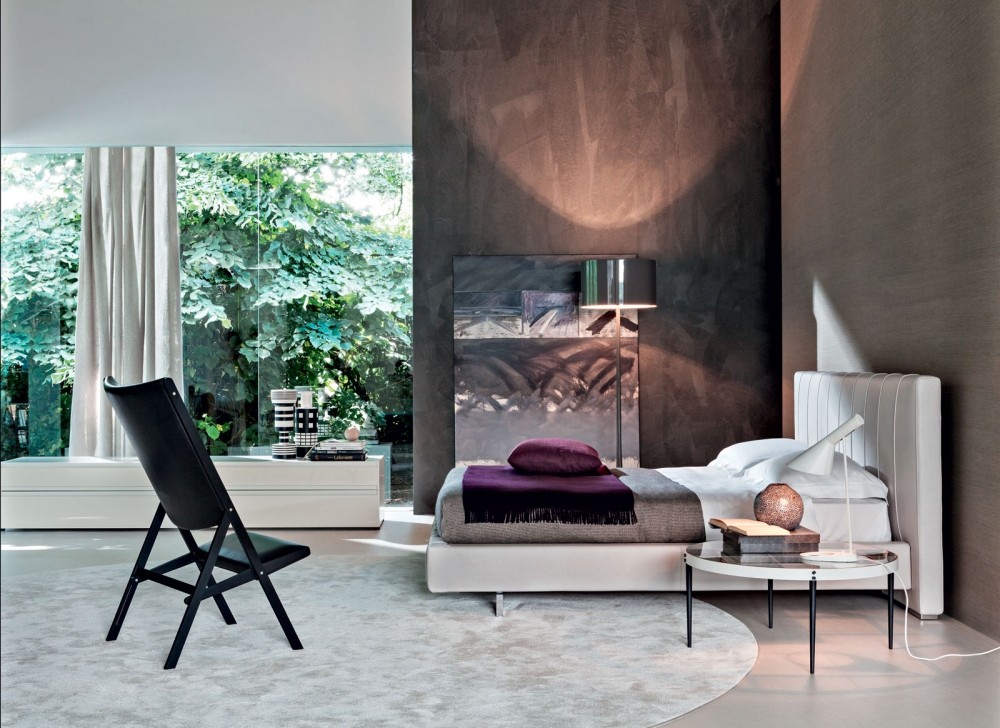 Molteni&C Кровать с функциональным изголовьем High-Wave от Molteni & C — в интерьере
