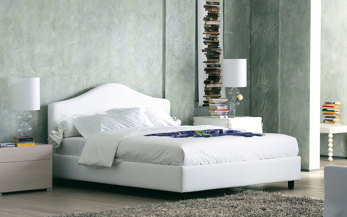 Flou Мягкая кровать PEONIA от Flou — в интерьере