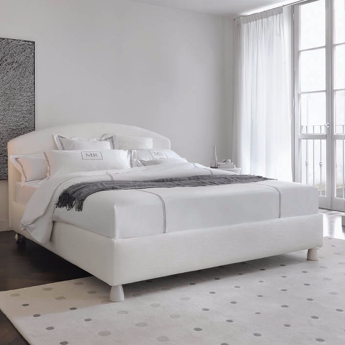 Flou Белая современная кровать MAGNOLIA от Flou — в интерьере