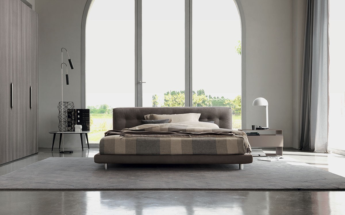 Flou Стеганая кровать Doze от Flou — в интерьере