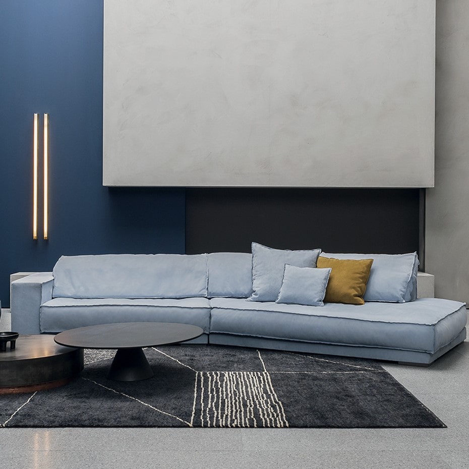 Baxter Диван Budapest Soft Kashmir Azure 430 от Baxter — в интерьере