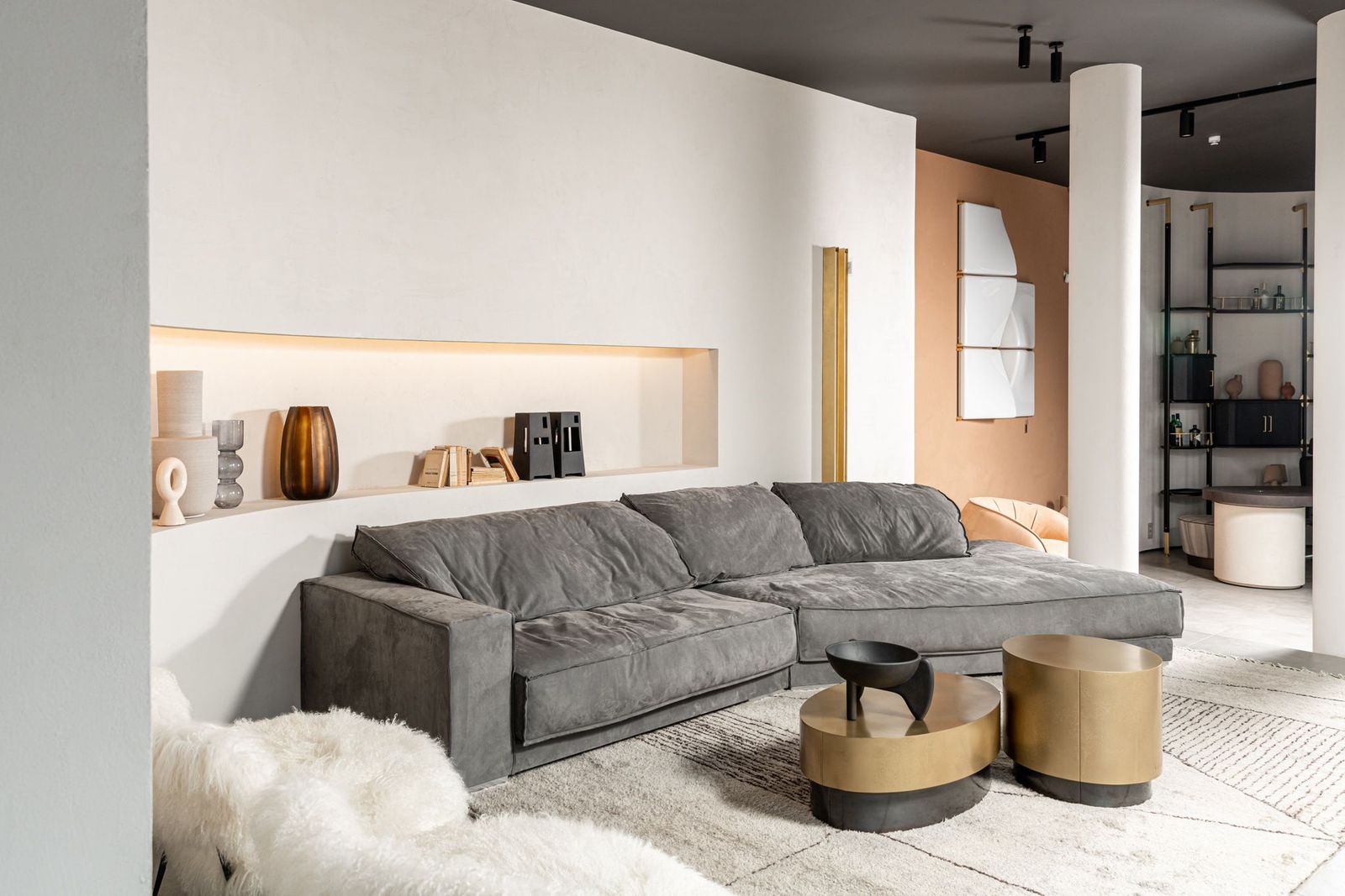 Baxter Диван Budapest Soft Kashmir Azure 430 от Baxter — в интерьере