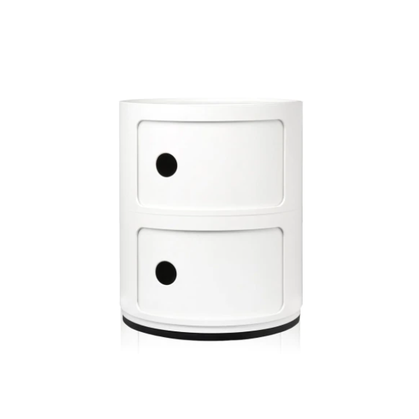 Kartell Прикроватная тумбочка Componibili silver (2 секции) от Kartell