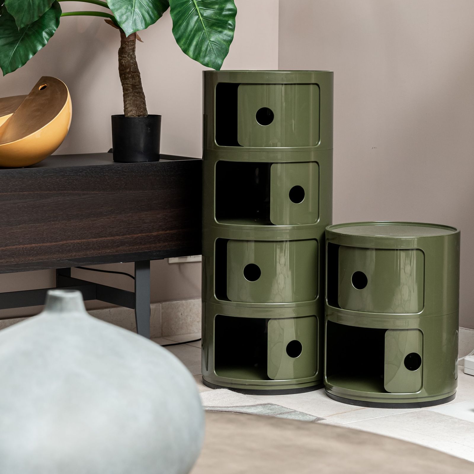 Kartell Прикроватная тумбочка Componibili (4 секции) green от Kartell — в интерьере