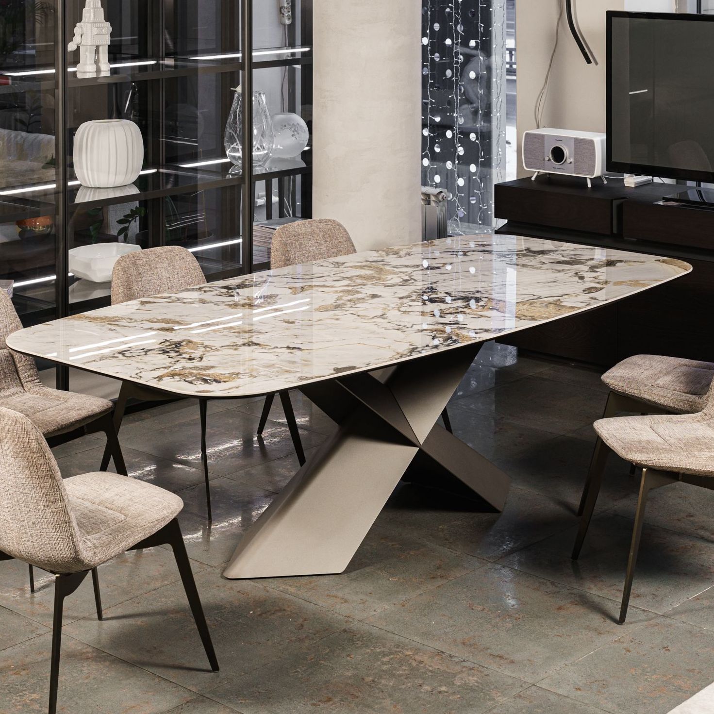 Cattelan Italia Стол Tyron Keramik KM11 Makalu от Cattelan Italia — в интерьере