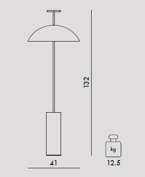 Kartell Торшер Geen Black/White от Kartell — в интерьере