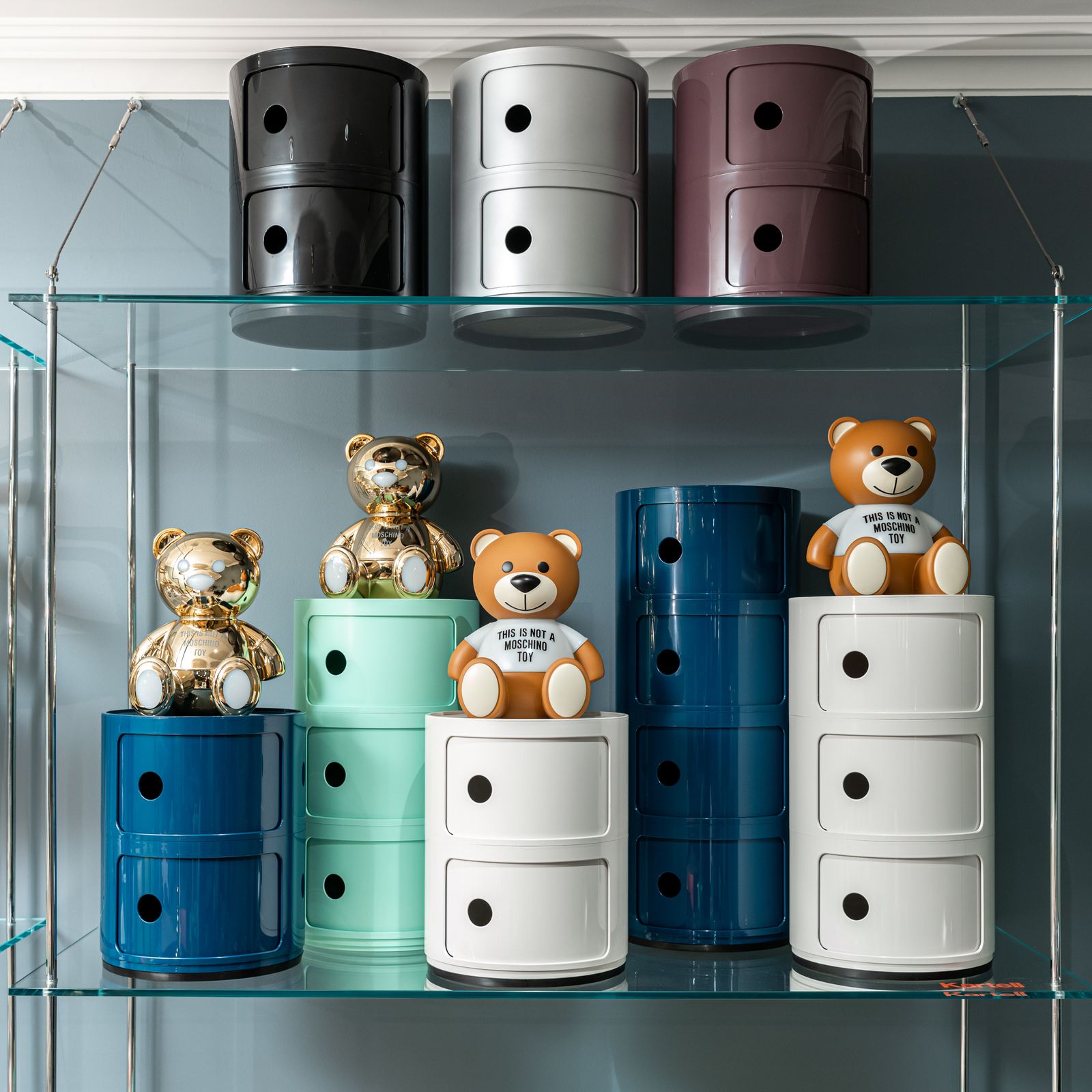 Kartell Прикроватная тумбочка Componibili (2 секции) white Glossy / Matt от Kartell — в интерьере
