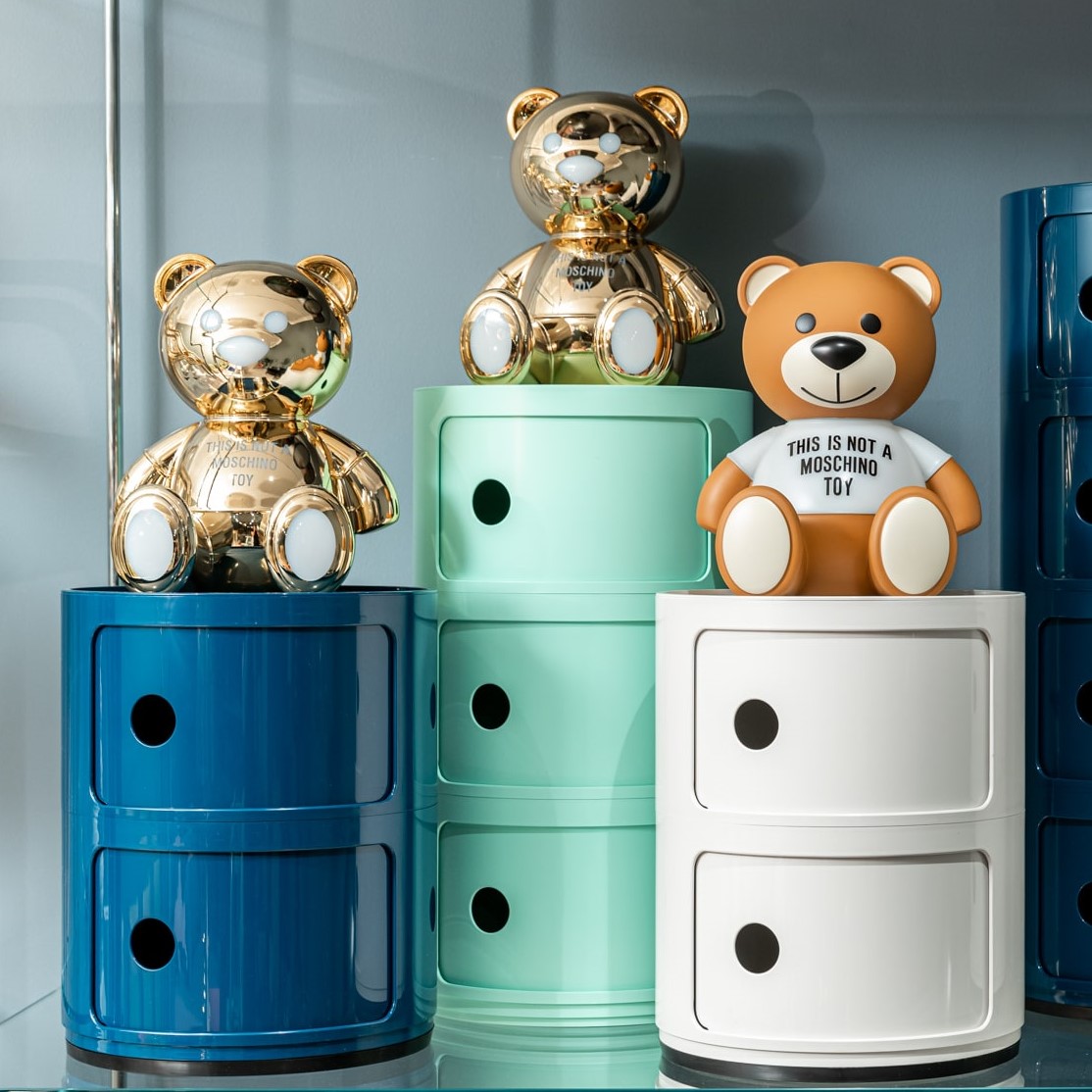 Kartell Прикроватная тумбочка Componibili (2 секции) blue от Kartell — в интерьере