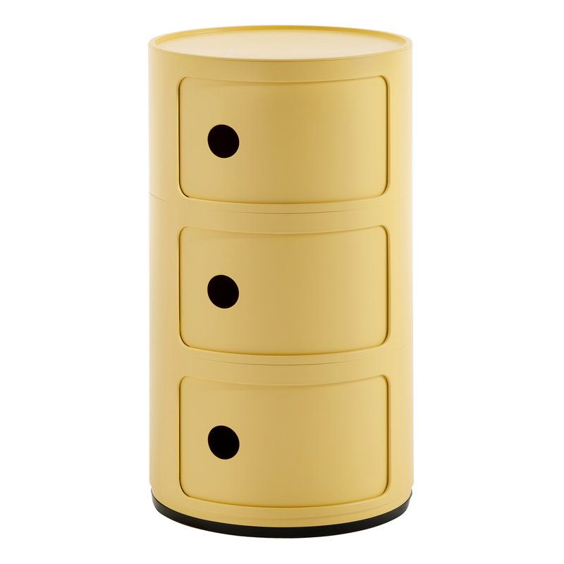 Kartell Прикроватная тумбочка Componibili Bio (3 секции) yellow от Kartell