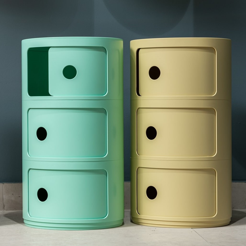 Kartell Прикроватная тумбочка Componibili Bio (3 секции) verde от Kartell — в интерьере