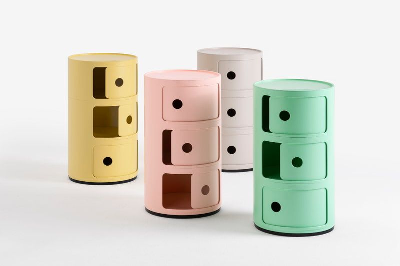 Kartell Прикроватная тумбочка Componibili Bio (3 секции) rosa от Kartell