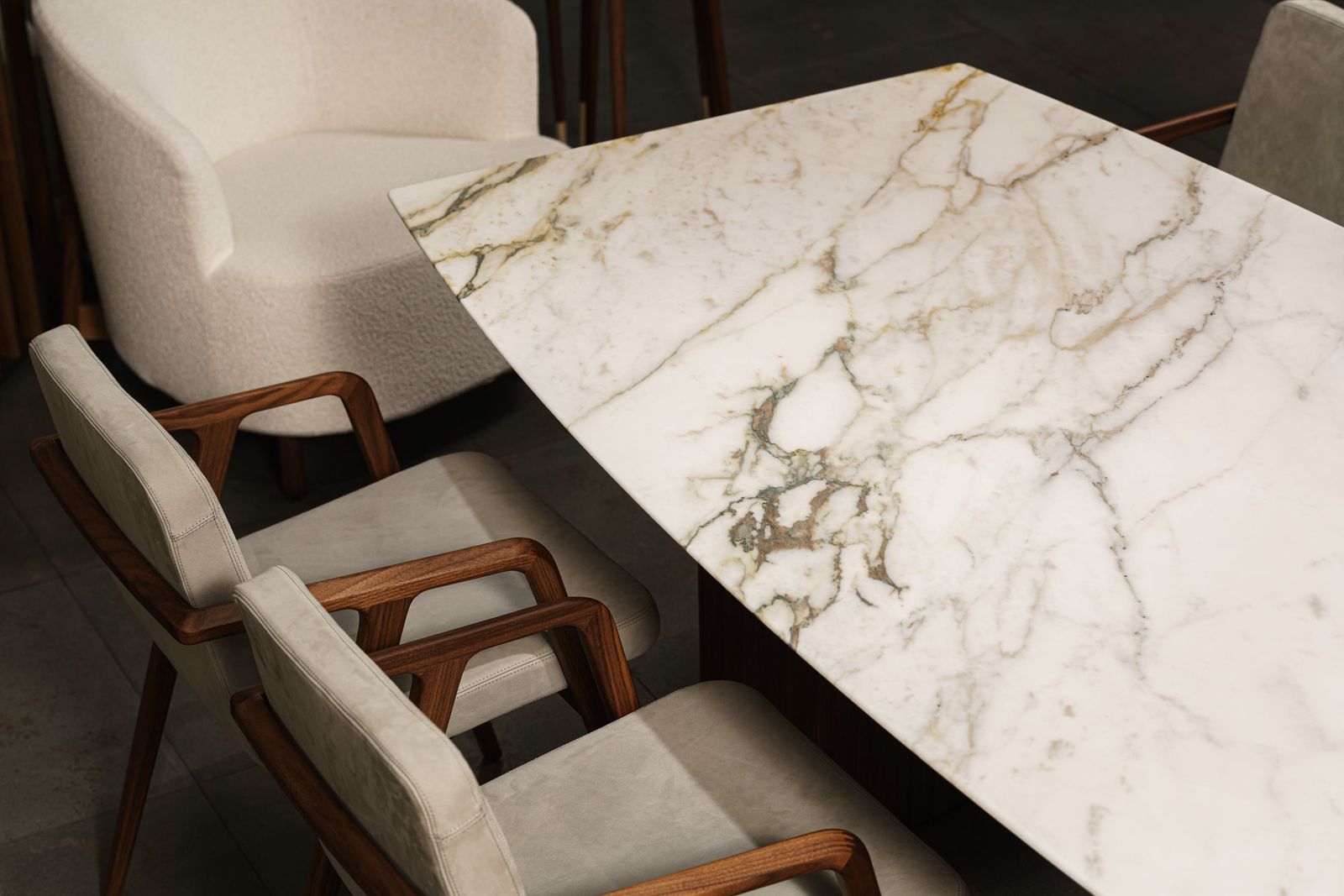Porada Стол Beam Marmo Bianco Carrara от Porada — в интерьере