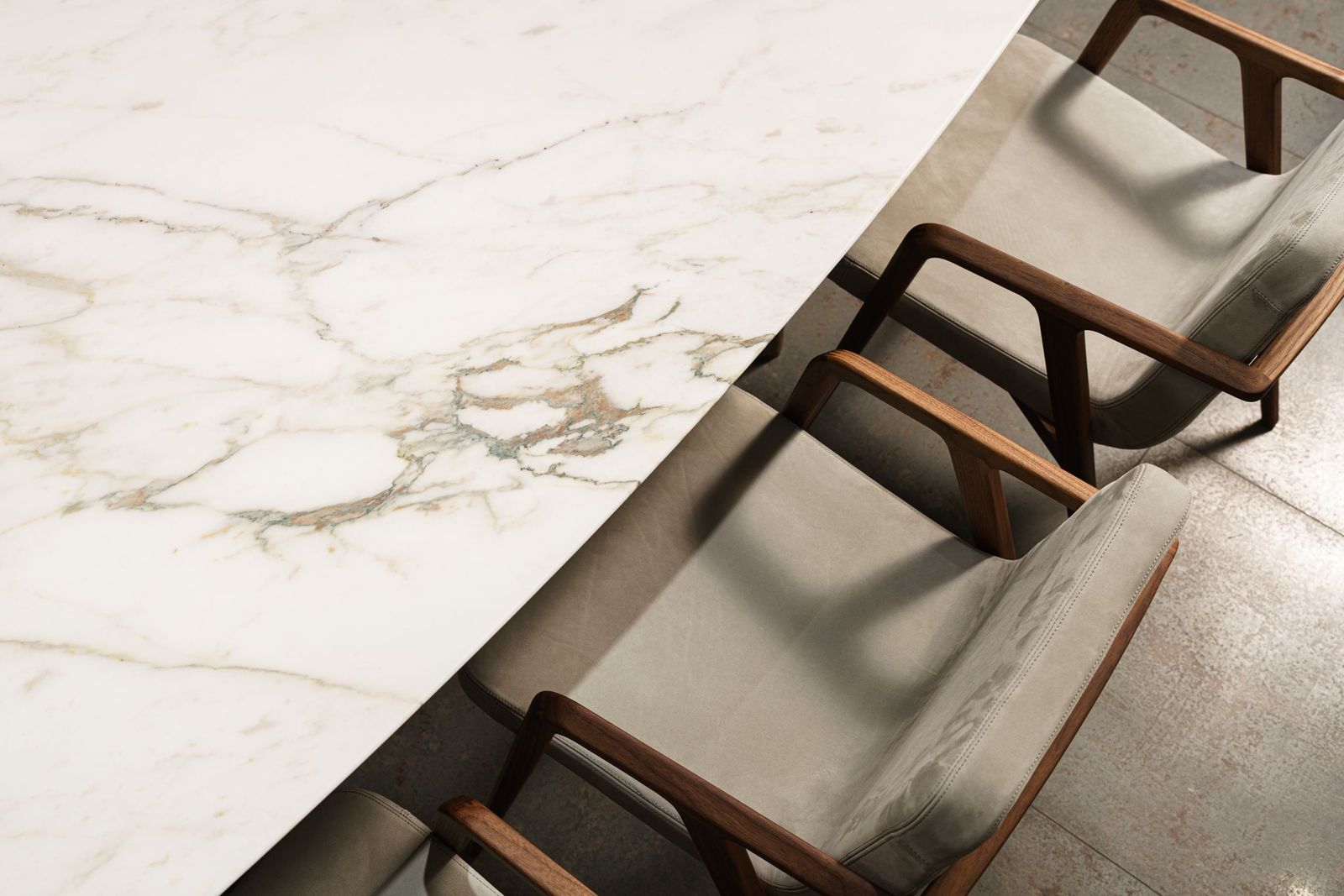 Porada Стол Beam Marmo Bianco Carrara от Porada — в интерьере