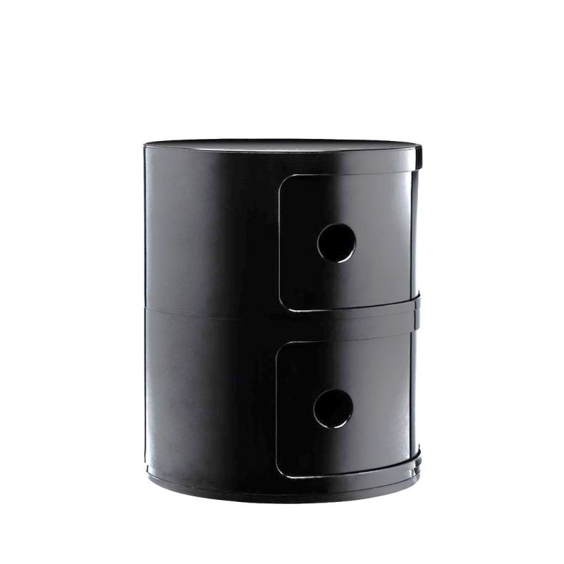 Kartell Прикроватная тумбочка Componibili Black (2 секции) Glossy / Matt от Kartell