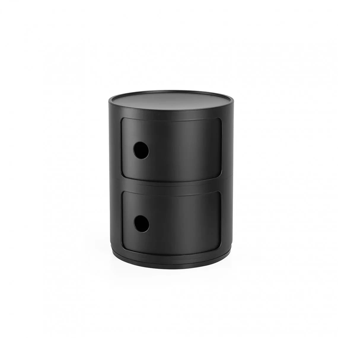 Kartell Прикроватная тумбочка Componibili Black (2 секции) Glossy / Matt от Kartell
