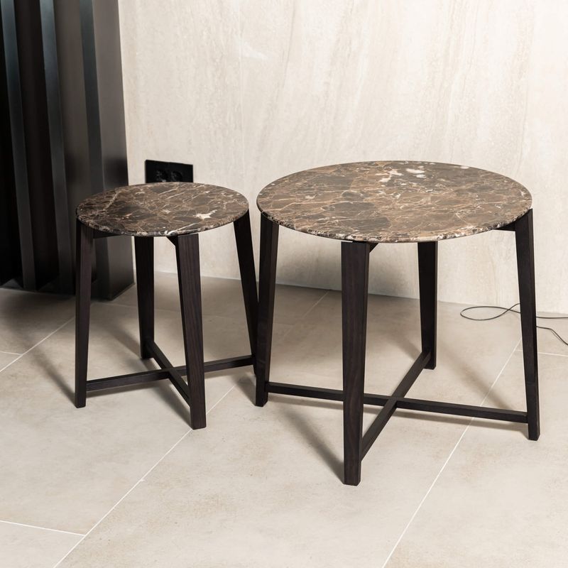 Flexform Журнальный столик Tris d47 Emperador от Flexform — в интерьере