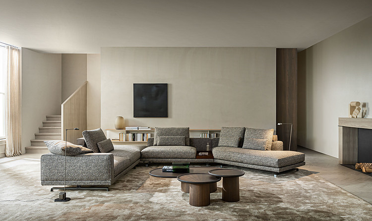 Molteni&C Журнальный столик Louisa LTV1 Red cemento от Molteni & C — в интерьере