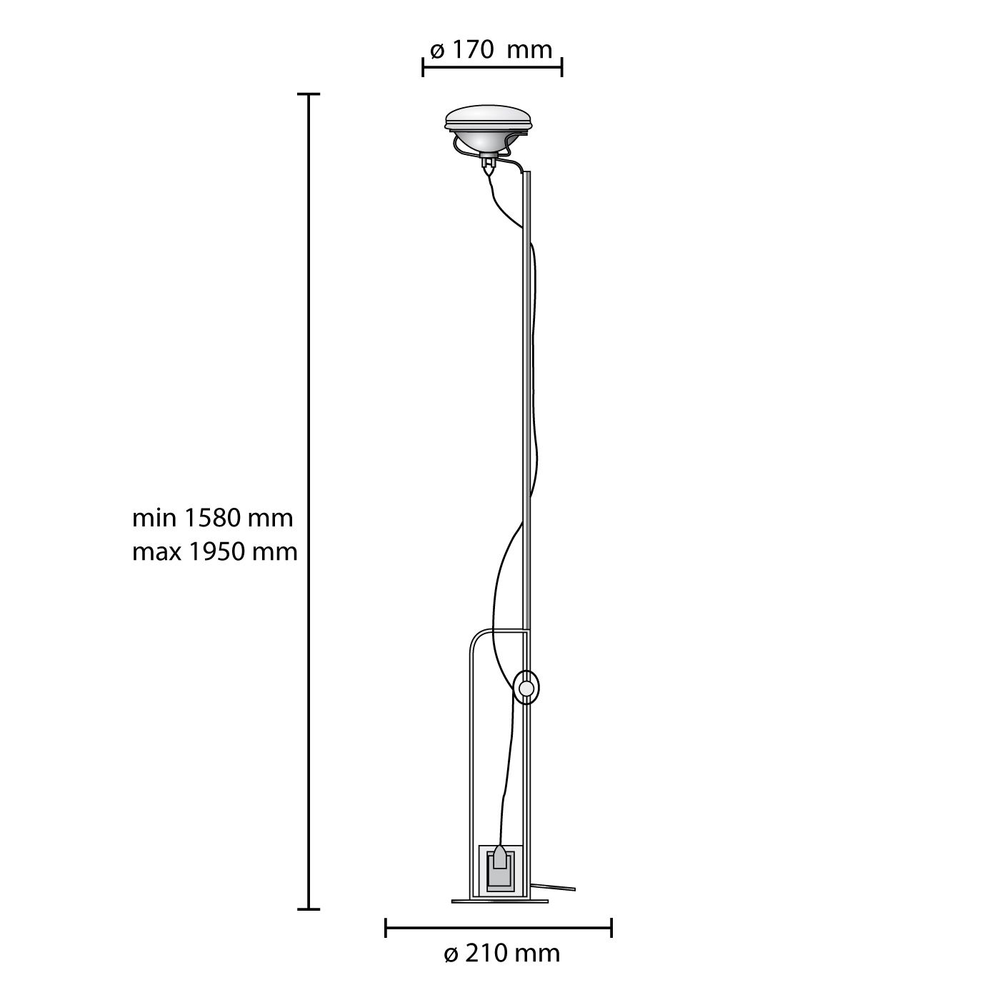 Flos Торшер Toio Red F7600035 от Flos