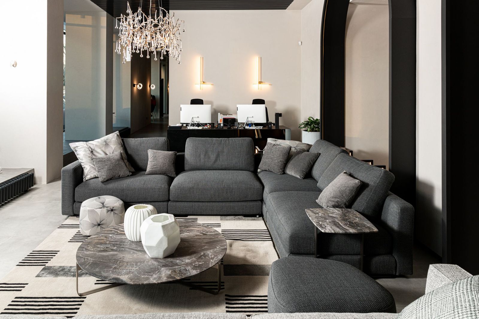 Flou Диван My place Ross grey от Flou — в интерьере