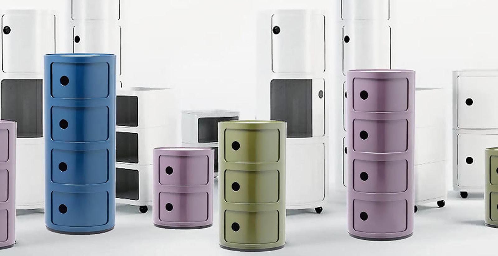 Kartell Прикроватная тумбочка Componibili Bio Verde от Kartell — в интерьере