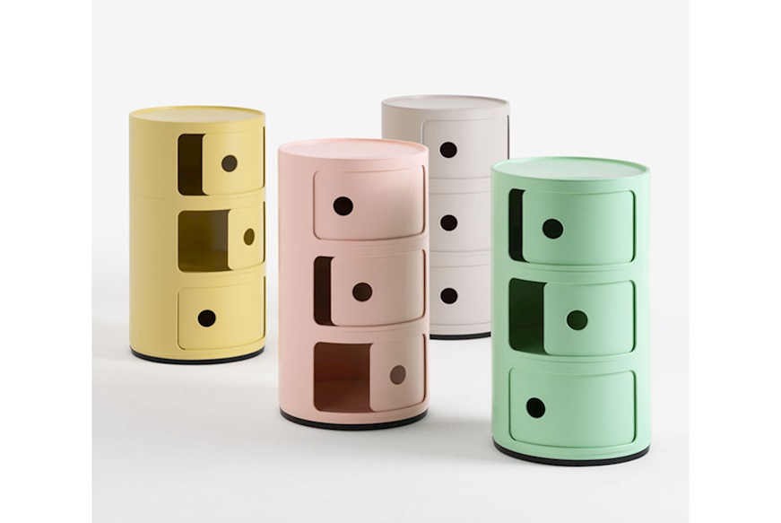 Kartell Прикроватная тумбочка Componibili Bio (3 секции) Panna от Kartell