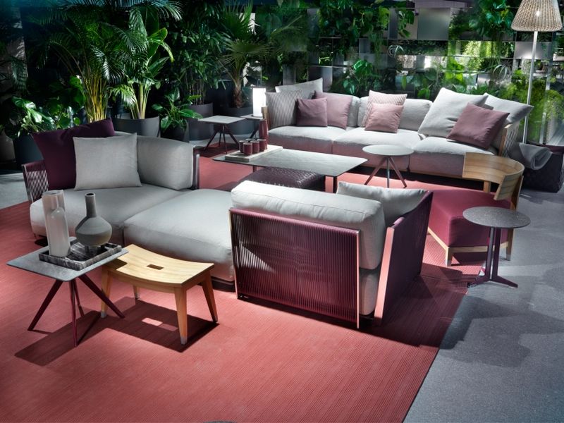 Flexform Уличный ковер Dakota Fossil colour от Flexform — в интерьере