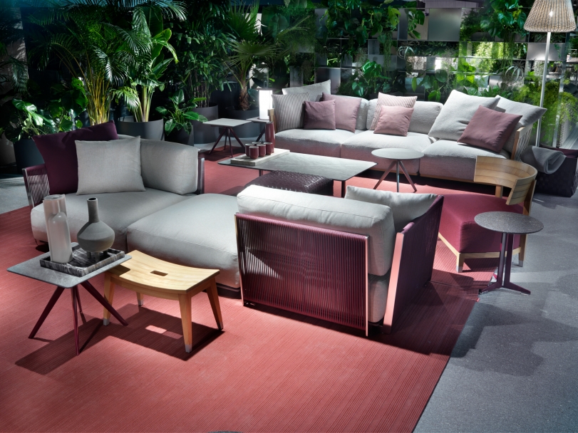 Flexform Уличный ковер Dakota Fossil colour от Flexform — в интерьере