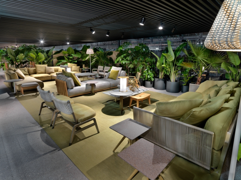 Flexform Уличный ковер Dakota Fossil colour от Flexform — в интерьере