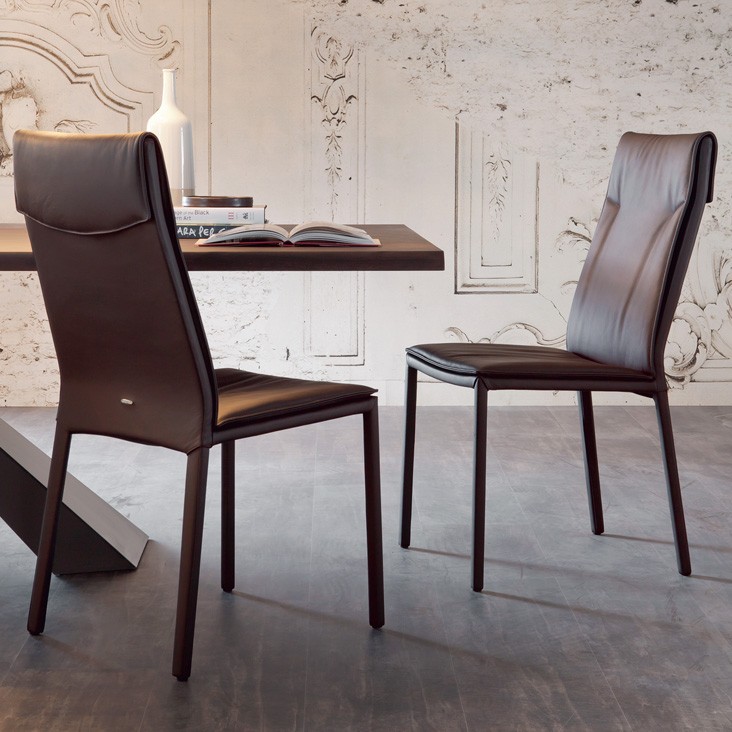 Cattelan Italia Стул без подлокотников Isabel H pelle 983 ARGILLA от Cattelan Italia — в интерьере
