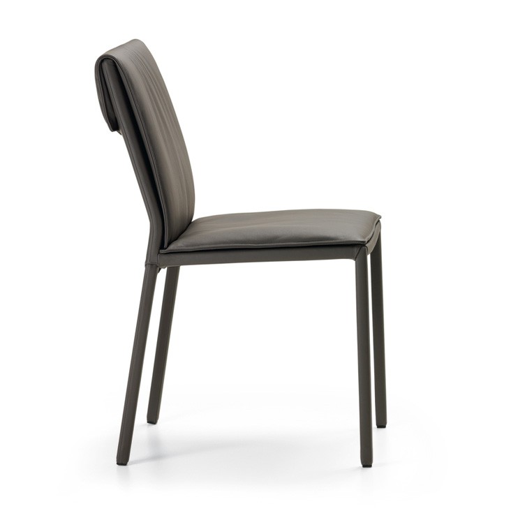 Cattelan Italia Стул без подлокотников Isabel H pelle 983 ARGILLA от Cattelan Italia
