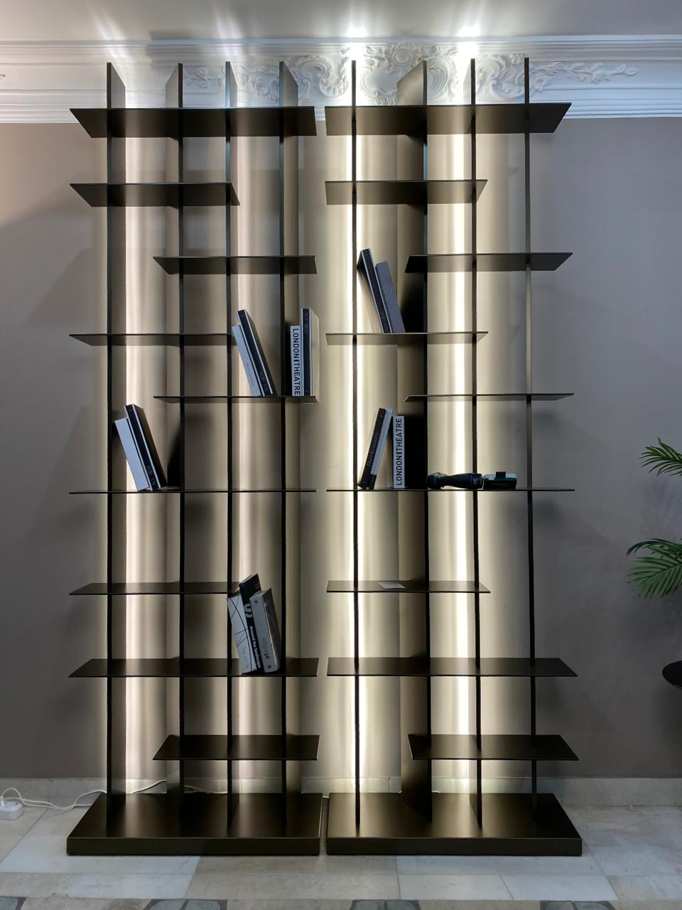 Flou Стеллаж CCLight anodic bronze 259 от Flou — в интерьере
