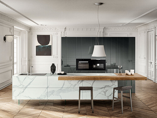 Lago Кухня 36e8 мрамор от Lago — в интерьере