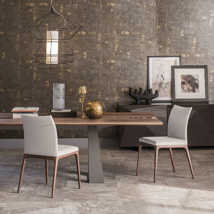 Cattelan Italia Стул без подлокотников Arcadia Oyster/Canaletto от Cattelan Italia — в интерьере