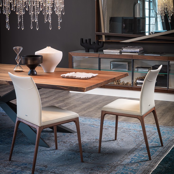 Cattelan Italia Стул без подлокотников Arcadia Oyster/Canaletto от Cattelan Italia — в интерьере