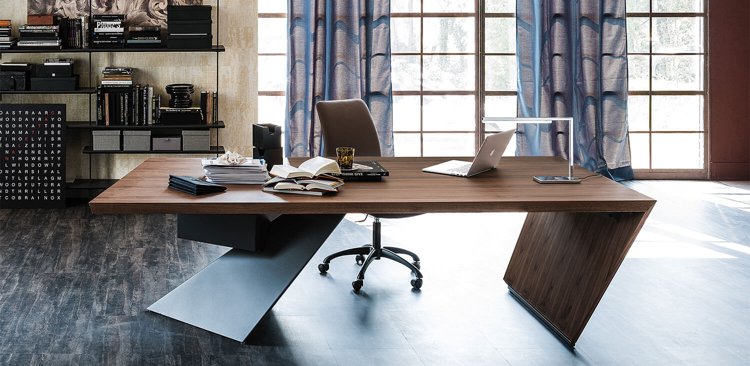 Cattelan Italia Письменный стол Nasdaq Noce Canaletto от Cattelan Italia — в интерьере