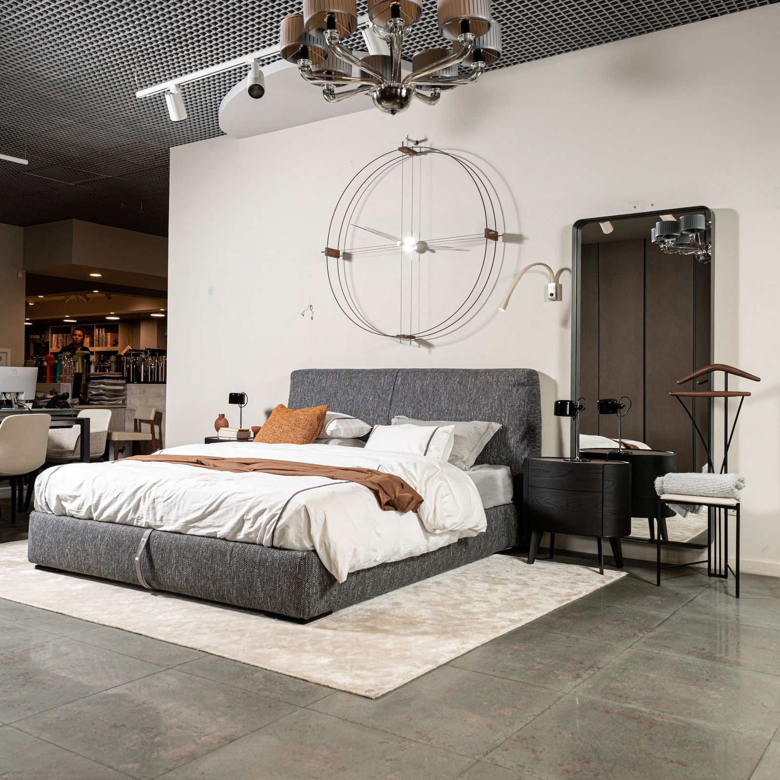 Flou Кровать Myplace Connor grey с боксом для хранения от Flou — в интерьере