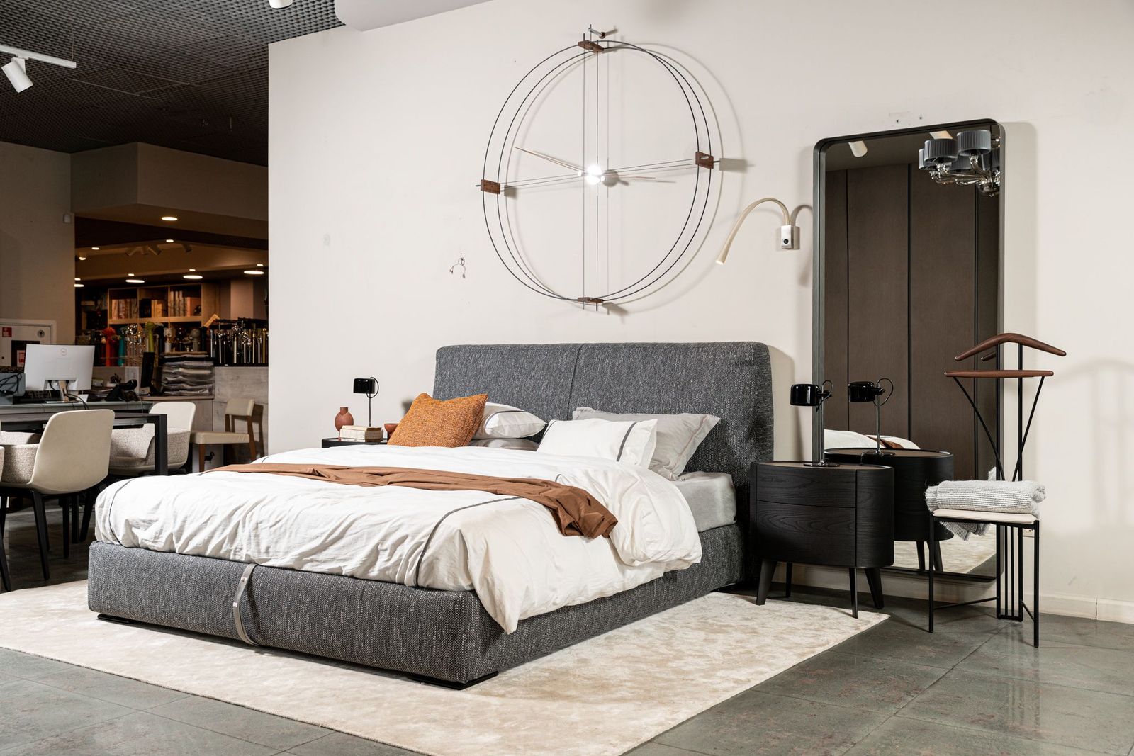 Flou Кровать Myplace Connor grey с боксом для хранения от Flou — в интерьере