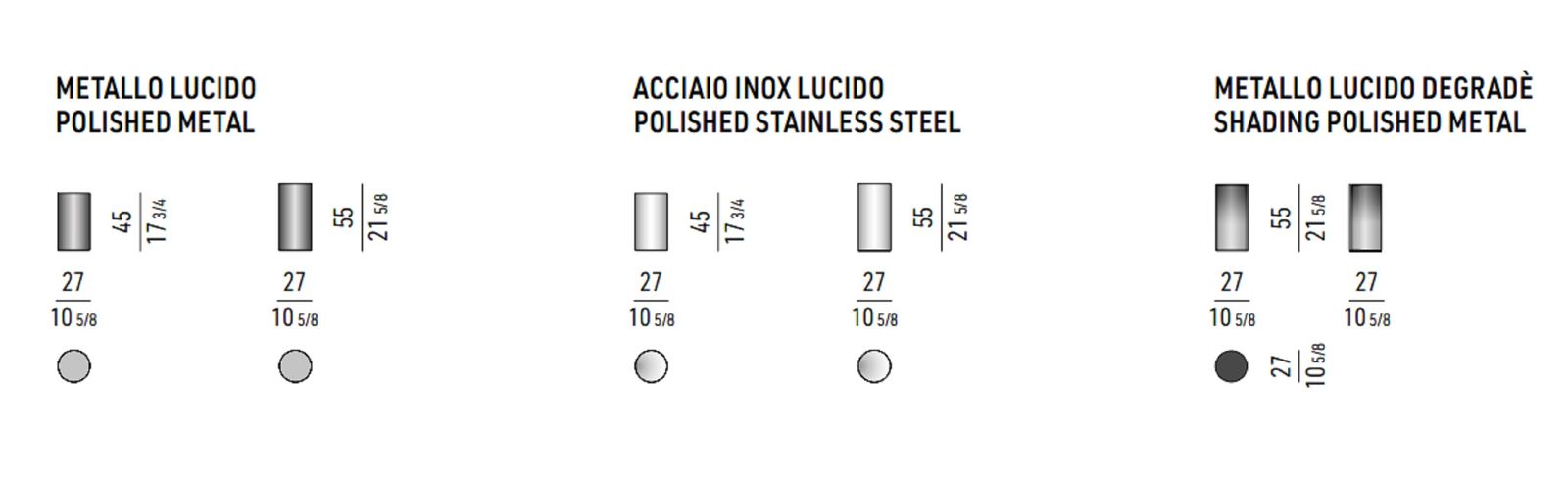 Minotti Журнальный столик Pilotis acciaio inox от Minotti