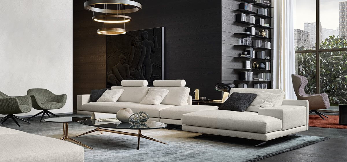 Poliform Диван Mondrian угловой от Poliform — в интерьере