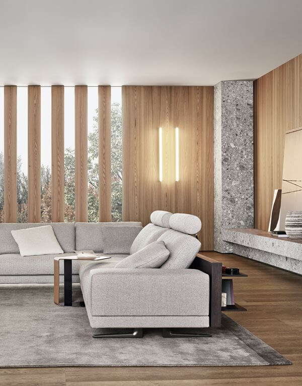 Poliform Диван Mondrian угловой от Poliform — в интерьере