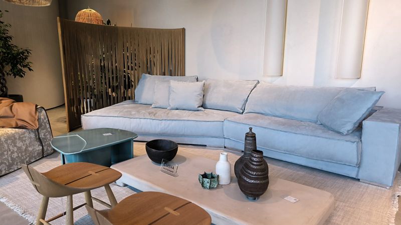 Baxter Диван Budapest Soft Kashmir Ciment от Baxter — в интерьере